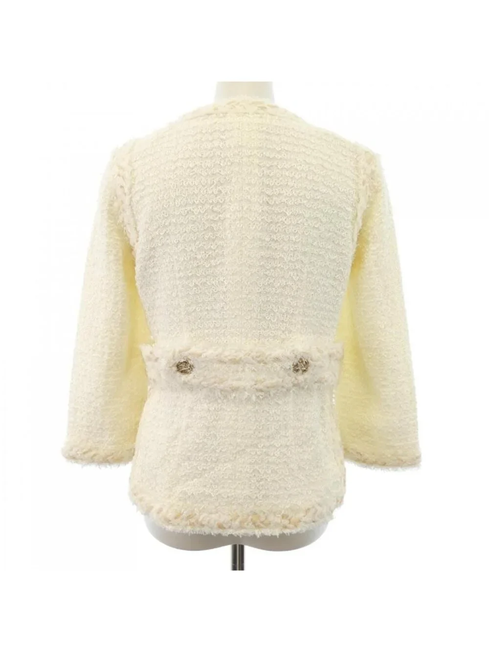 Chanel Collarless Jacket White